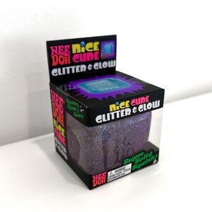 Needoh Glitter and Glow Nice Cube Purple